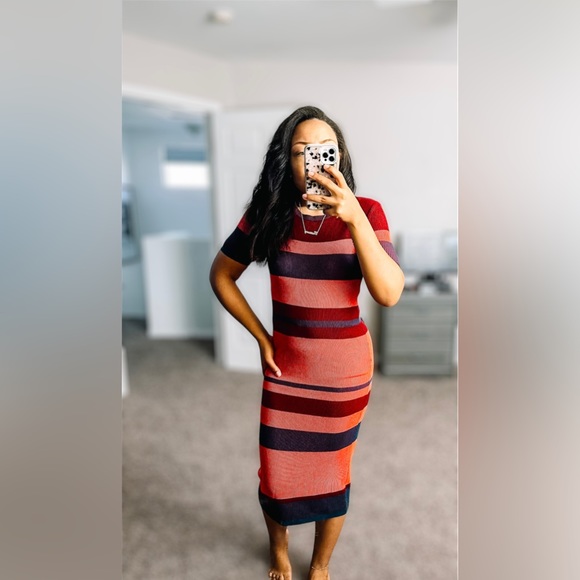 ASOS Beautiful and Comfortable striped sweater dress - Picture 1 of 10